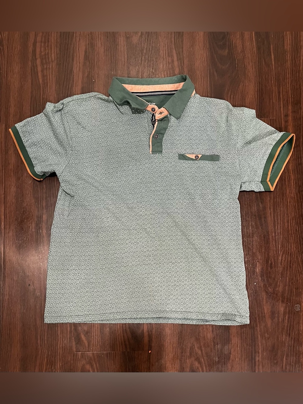Light Green Polo with Contrast Trim